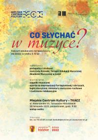 „Co słychać w muzyce?” – koncert dla dzieci w MCK „Tkacz”