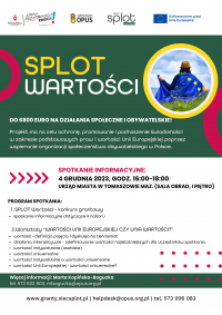 Konkurs grantowy „Splot wartości” – spotkanie informacyjne